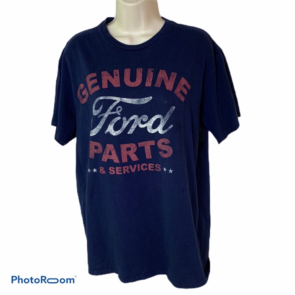 Ford Genuine Ford Parts Blue Logo graphic tee shirt